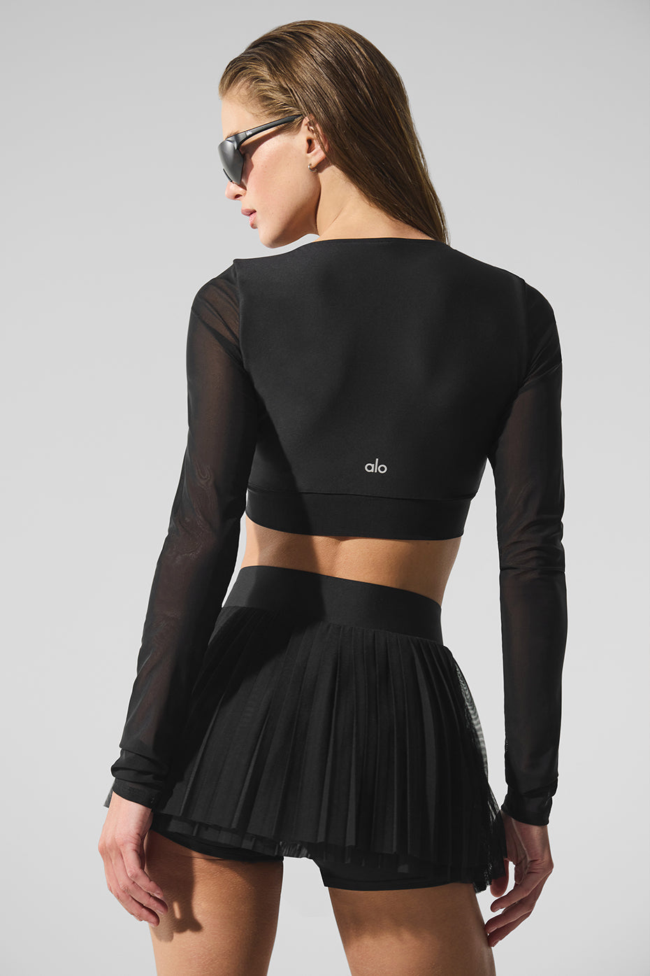 Airlift Mesh Divine Long Sleeve Bra - Black image 3