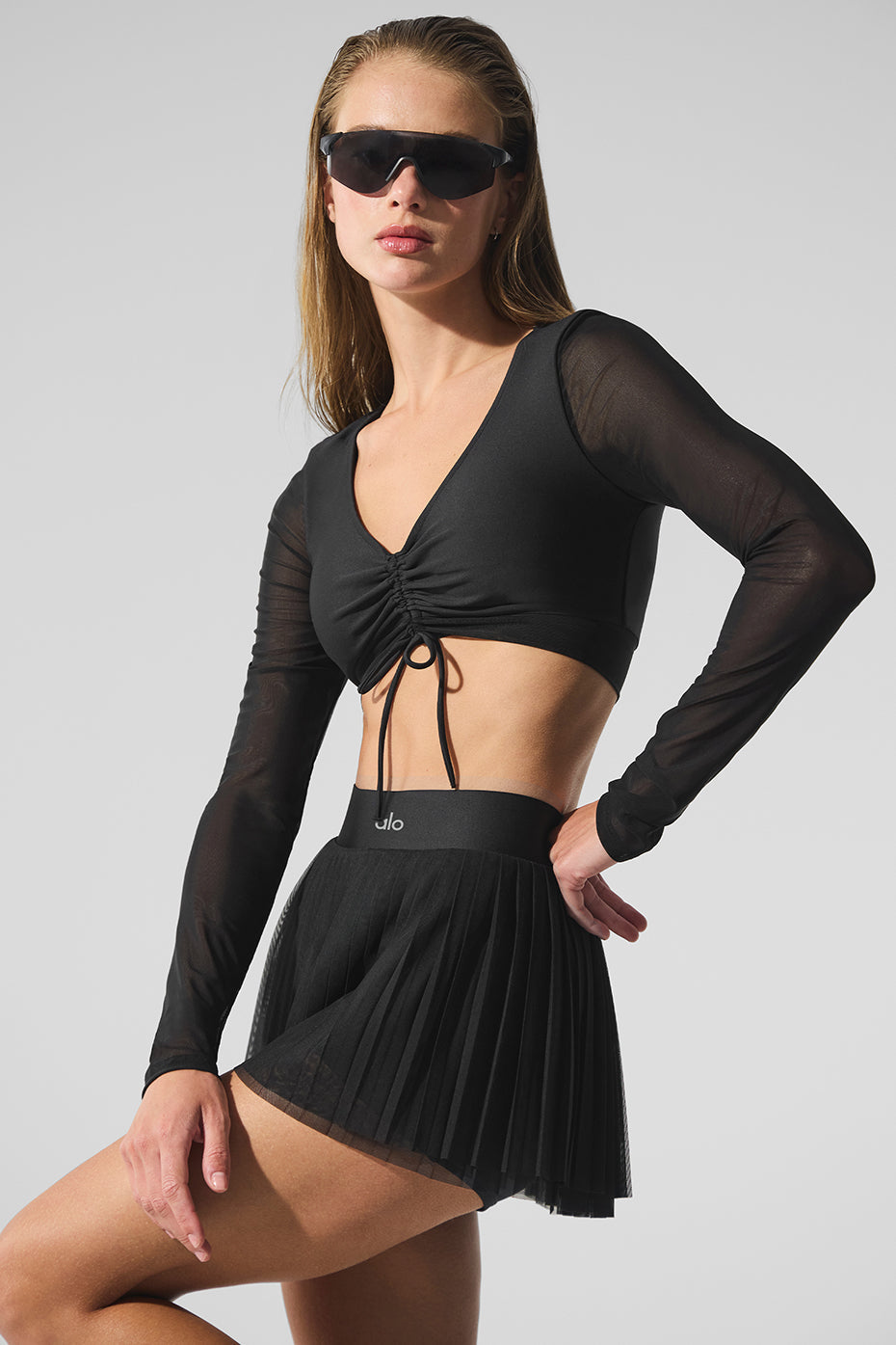 Airlift Mesh Divine Long Sleeve Bra - Black image 4