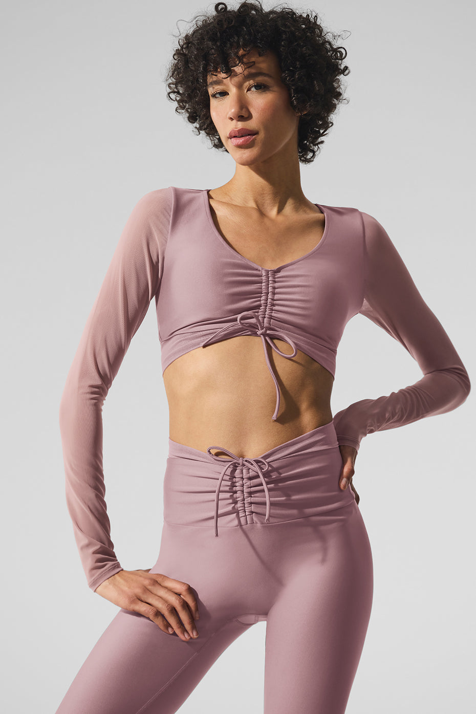 Airlift Mesh Divine Long Sleeve Bra - Smoky Quartz image 1