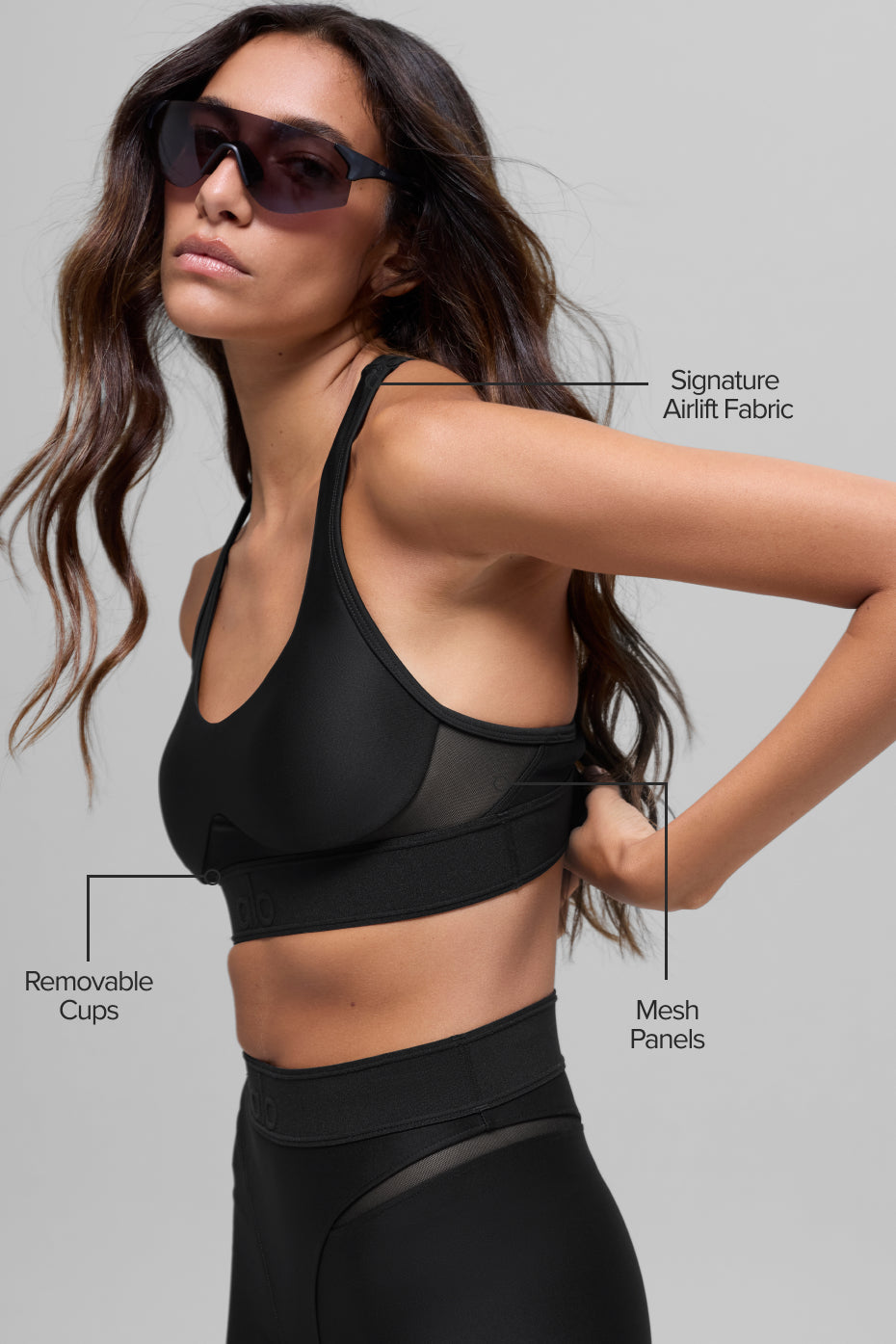 Airlift Rebel Bra - Black image 2