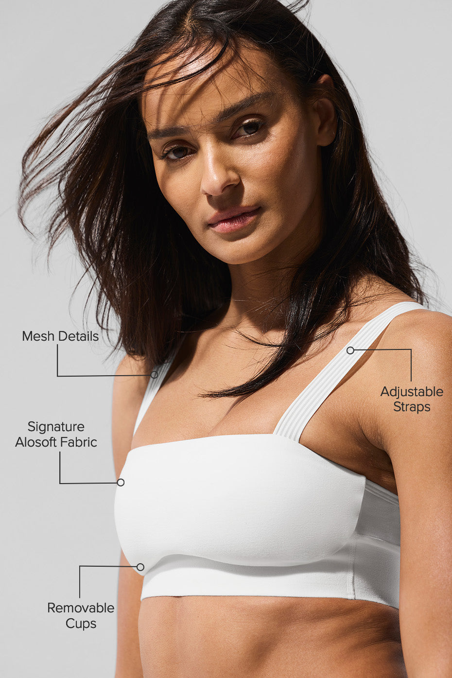 Alosoft Serve It Up Bra - White image 2