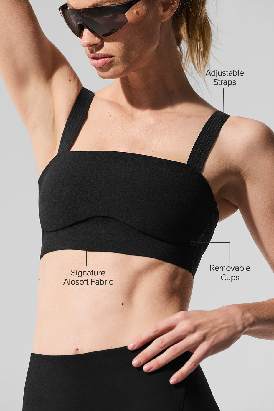 Alosoft Serve It Up Bra - Black image 2