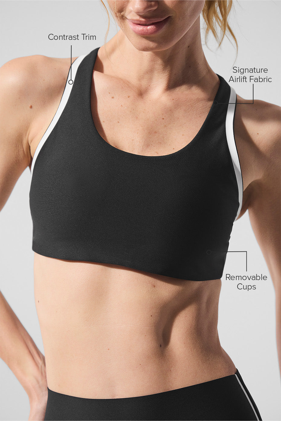 Airlift Super Sleek Contrast Bra - Black/White image 2