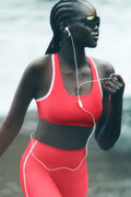 Airlift Super Sleek Contrast Bra - Candy Red/White image 1