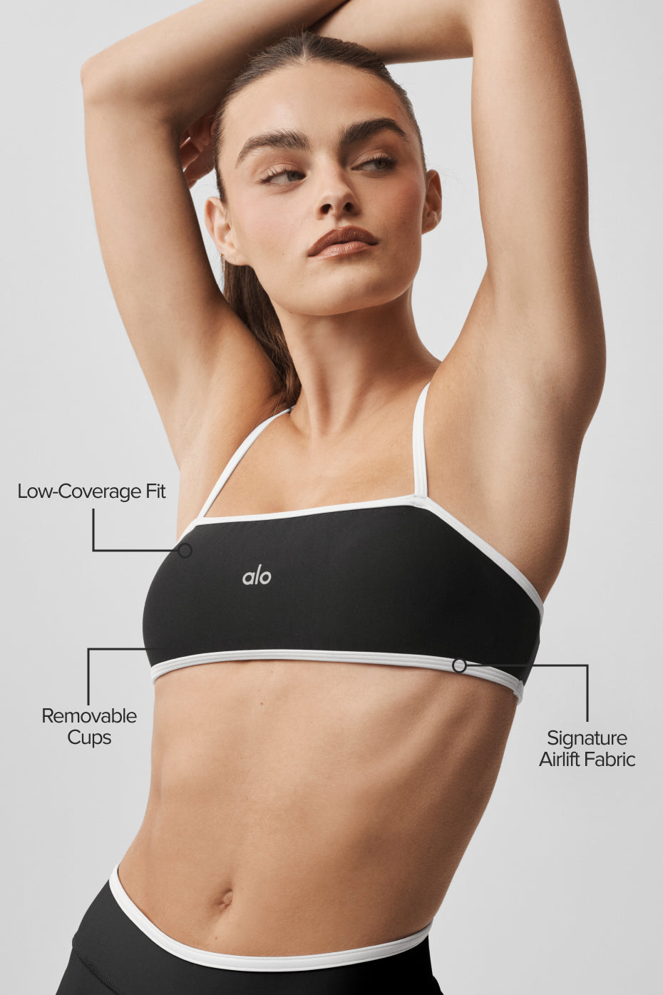 Airlift Charger Bra - Black/White image 2