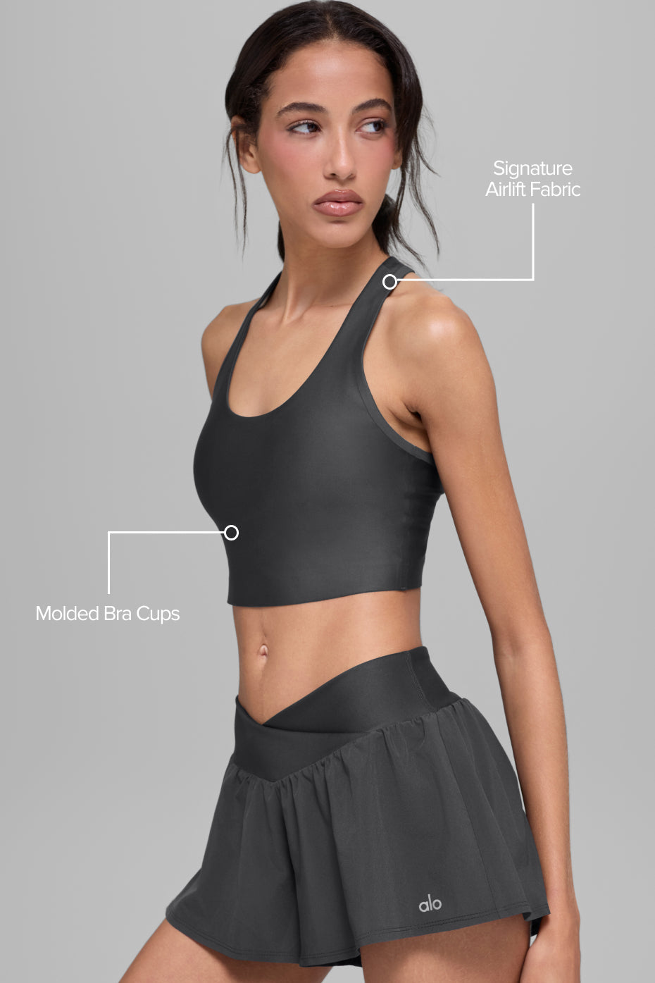 Airlift Super Sleek Bra Tank - Anthracite image 2