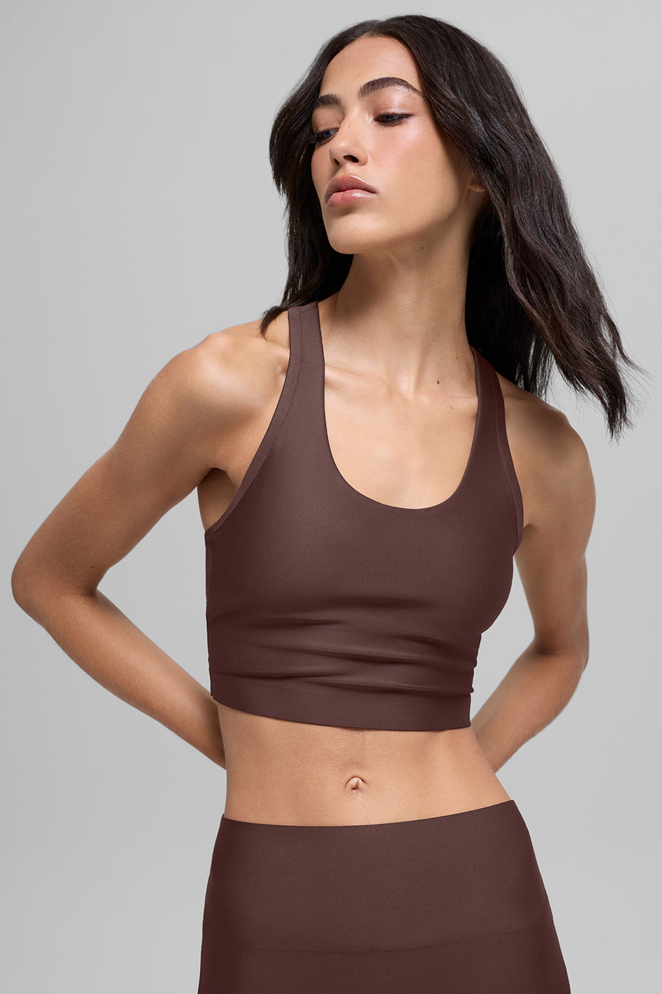Airlift Super Sleek Bra Tank - Brownstone image 2