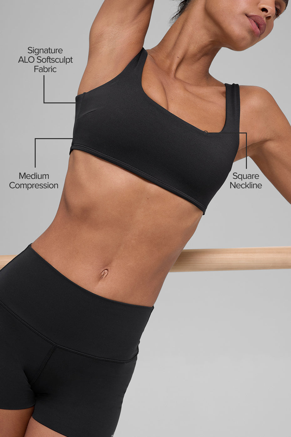 ALO Softsculpt Precision Bra - Black image 2
