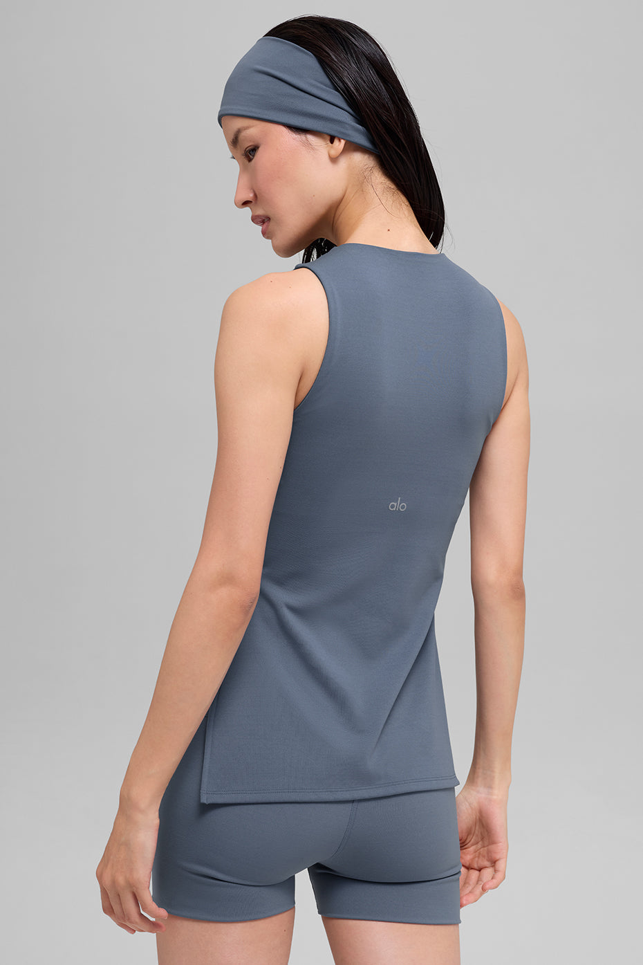 ALO Softsculpt Precision Full Length Bra Tank - Bluestone image 2