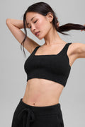 Snuggle Up Sweater Bra - Black image 1