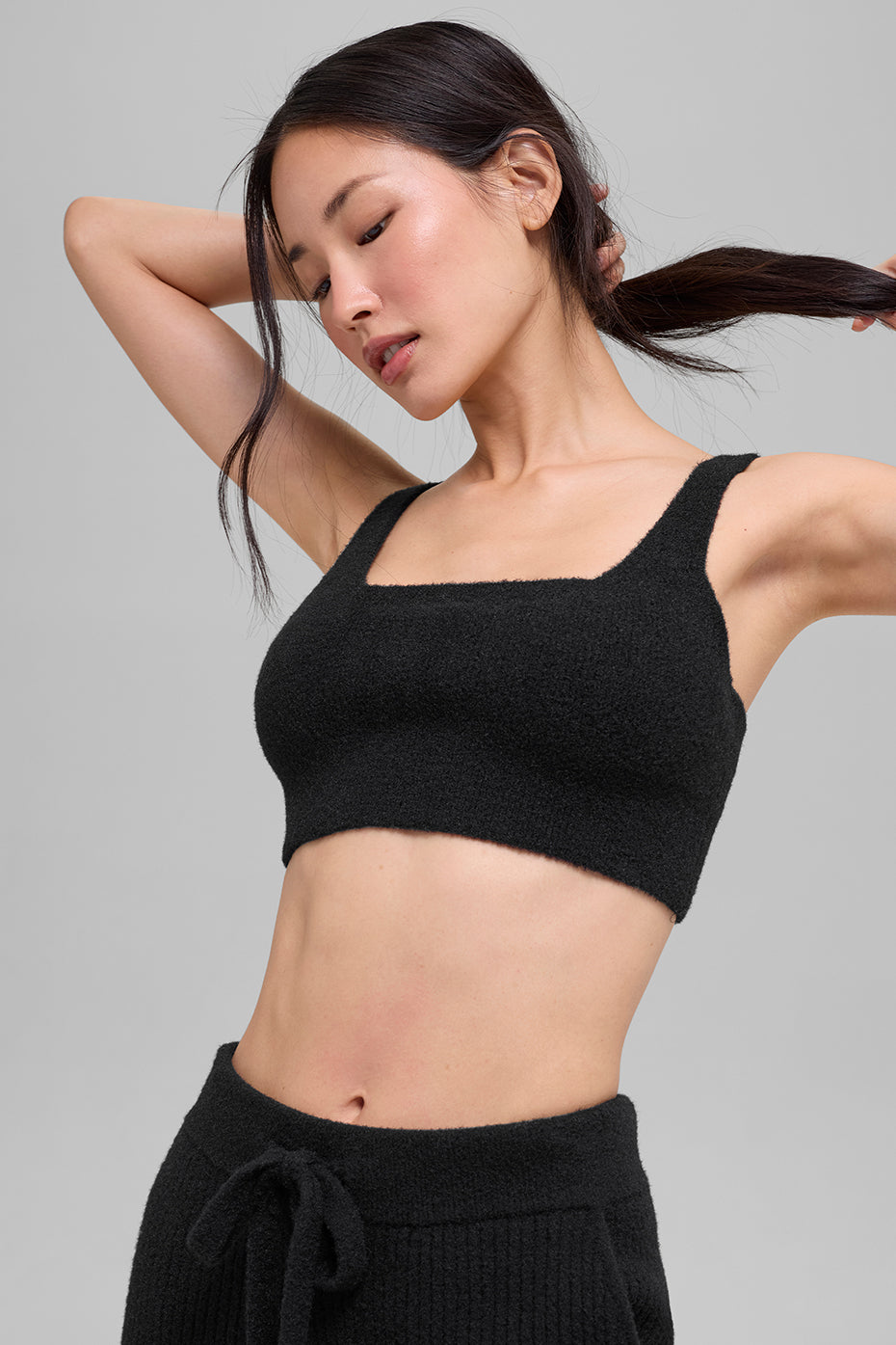Snuggle Up Sweater Bra - Black image 1
