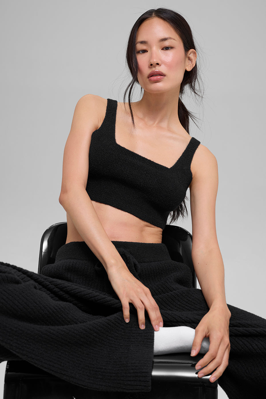 Snuggle Up Sweater Bra - Black image 3