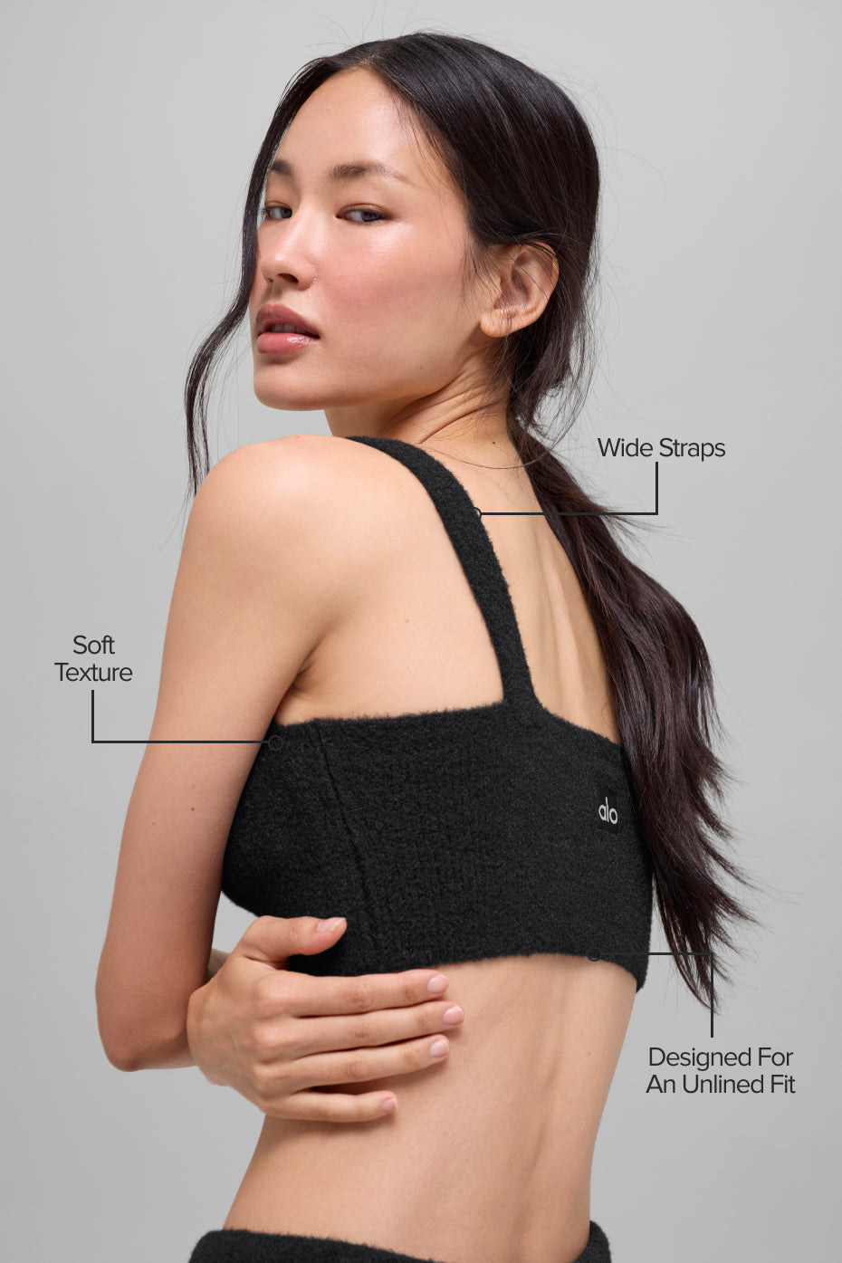 Snuggle Up Sweater Bra - Black image 2