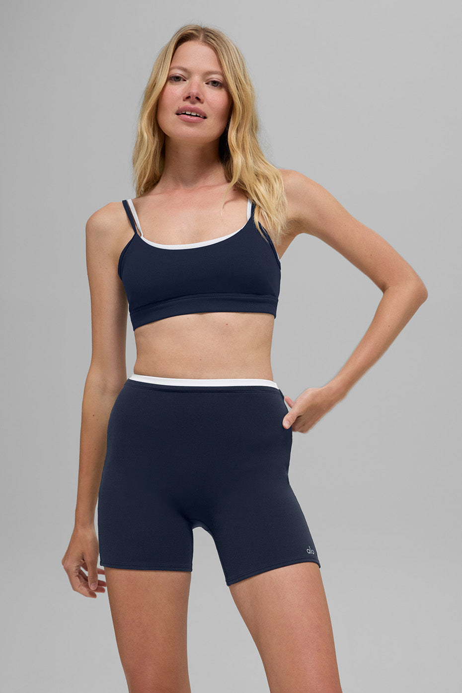 Airbrush Double Up Bra - Navy/White image 3