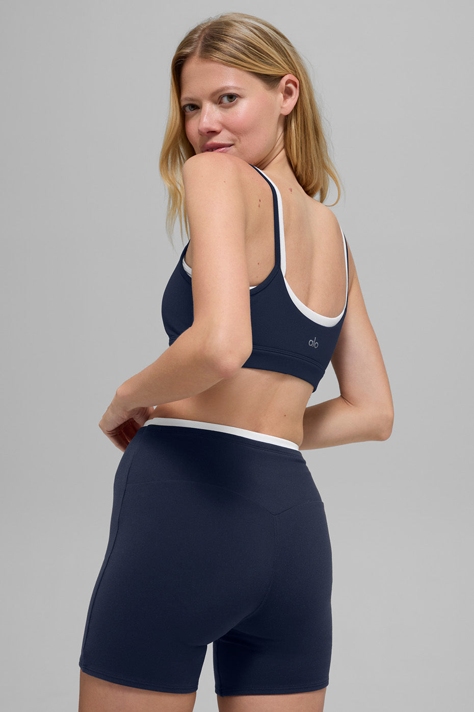 Airbrush Double Up Bra - Navy/White image 4