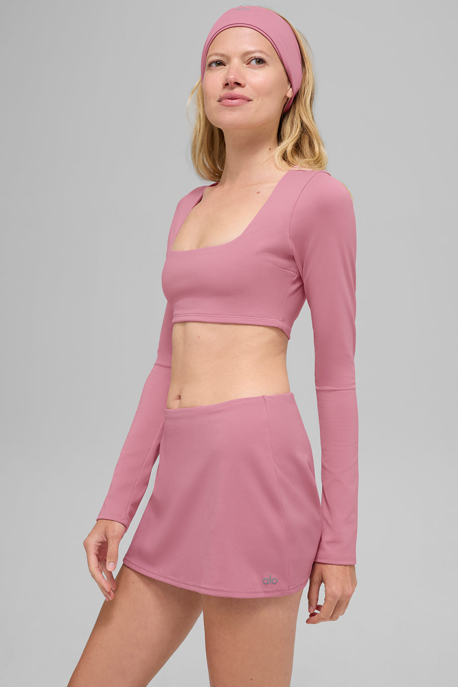 ALO Softsculpt Precision Long Sleeve Bra - Pink Wild Rose image 5