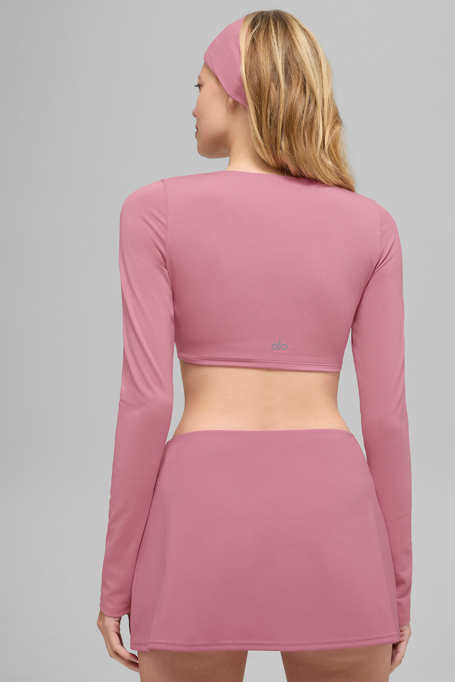 ALO Softsculpt Precision Long Sleeve Bra - Pink Wild Rose image 3