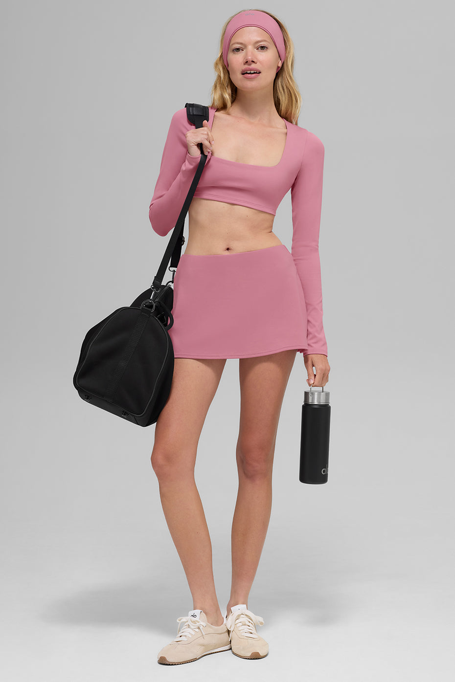 ALO Softsculpt Precision Long Sleeve Bra - Pink Wild Rose image 6