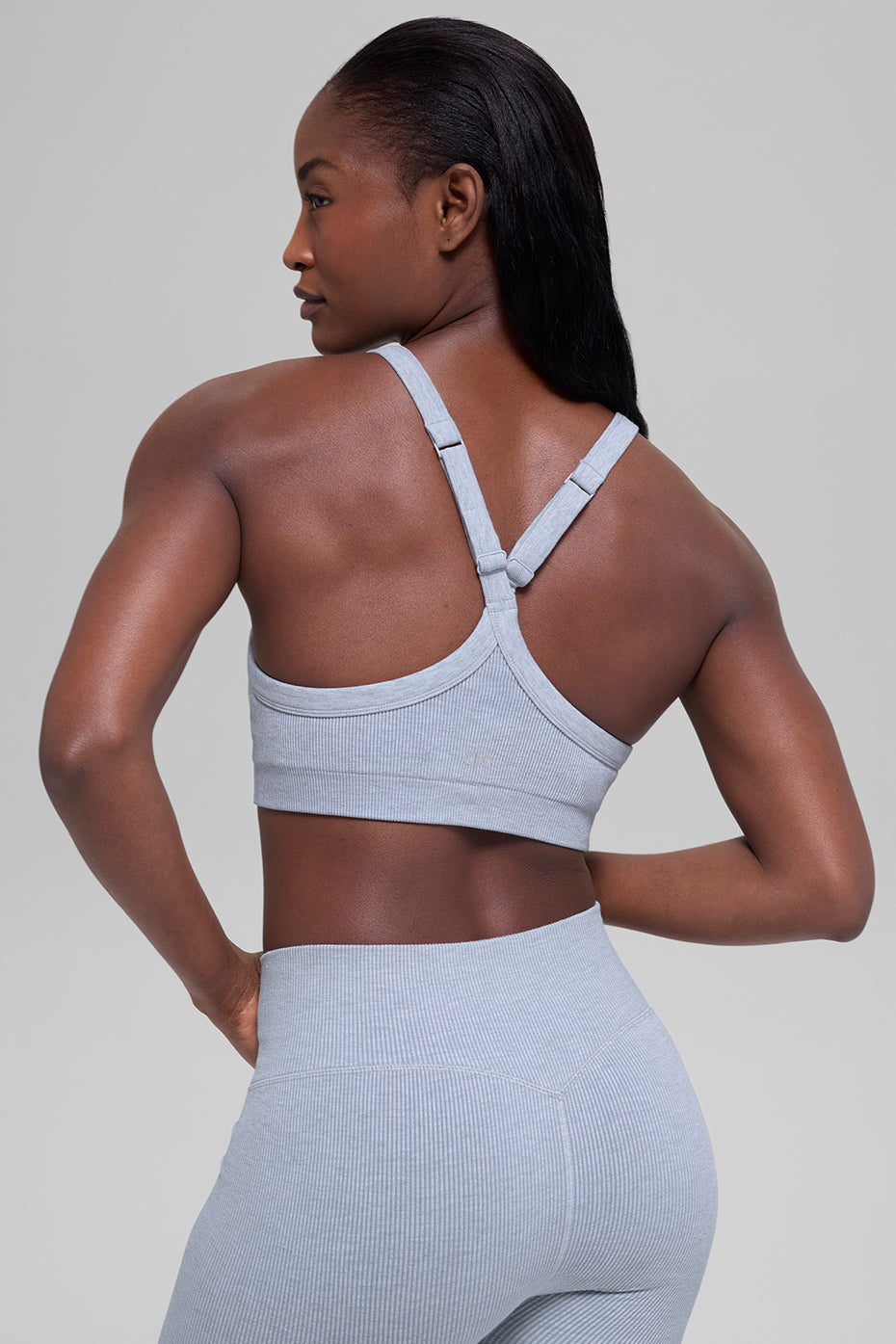Seamless Two Tone Rib Bra - Winter Frost Heather image 3