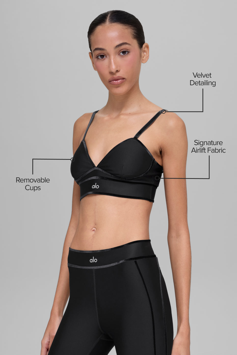Airlift Love Language Bra - Black image 2