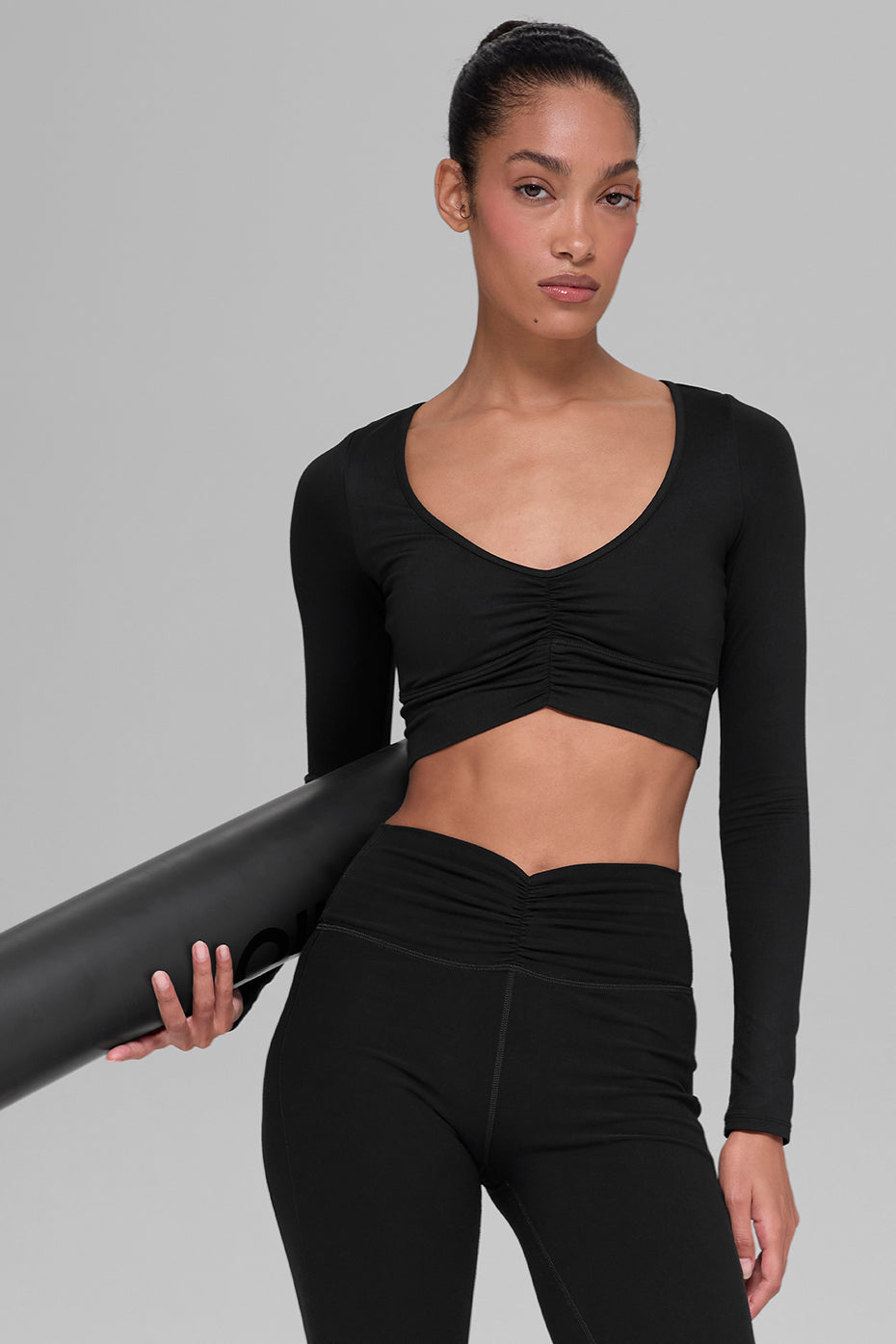 Alosoft Intuition Long Sleeve Bra - Black image 3