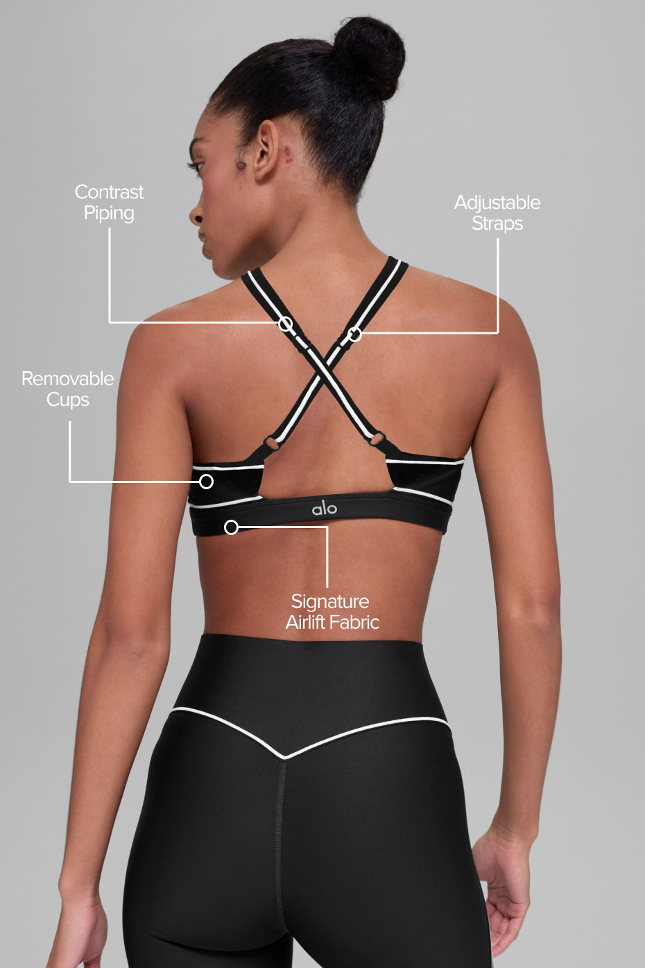Airlift Haven Bra - Black/White image 2