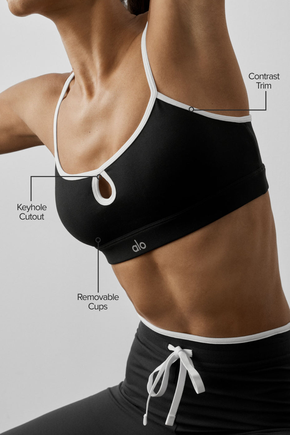 Airbrush Race Pace Bra - Black/White image 2