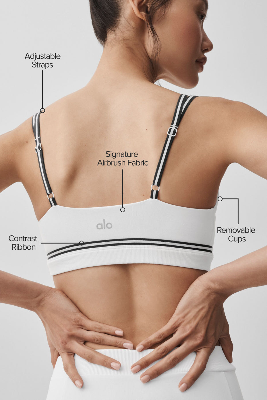 Airbrush Fast Track Bra - White/Black image 2