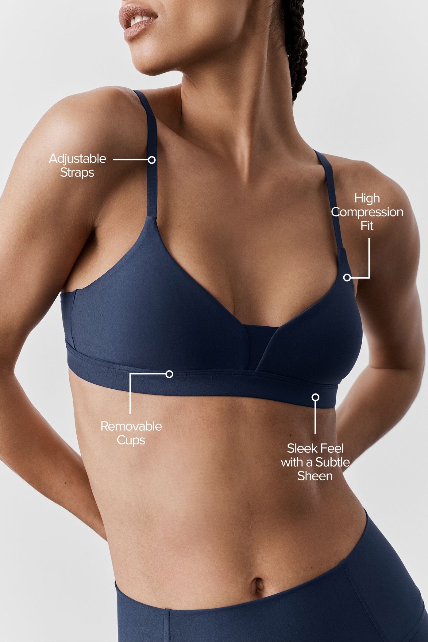 Airlift Fine Line Bra - Navy image 2