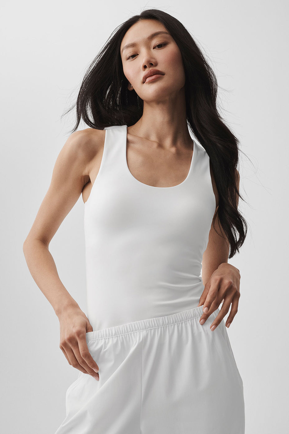 ALO Softsculpt No Nonsense Bra Tank - White image 1