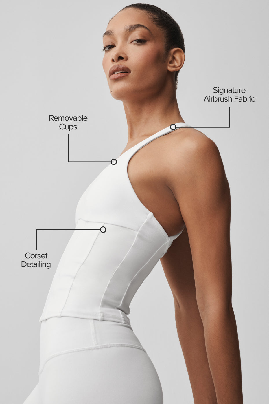 Airbrush Sparks Fly Corset Tank - White image 2