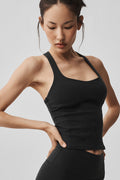 Airbrush Sparks Fly Corset Tank - Black image 1