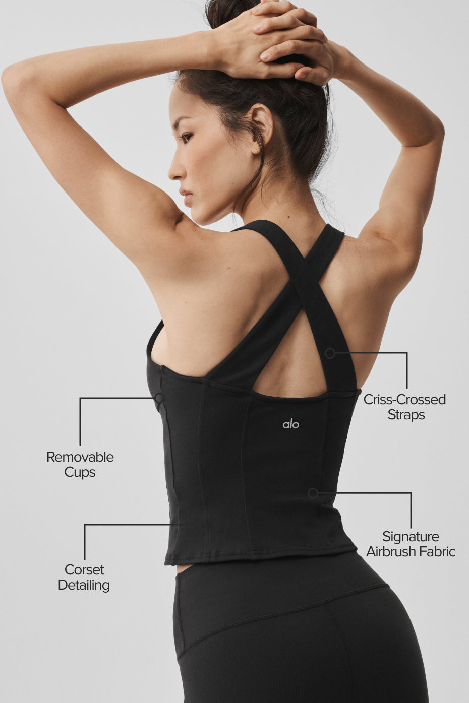 Airbrush Sparks Fly Corset Tank - Black image 2