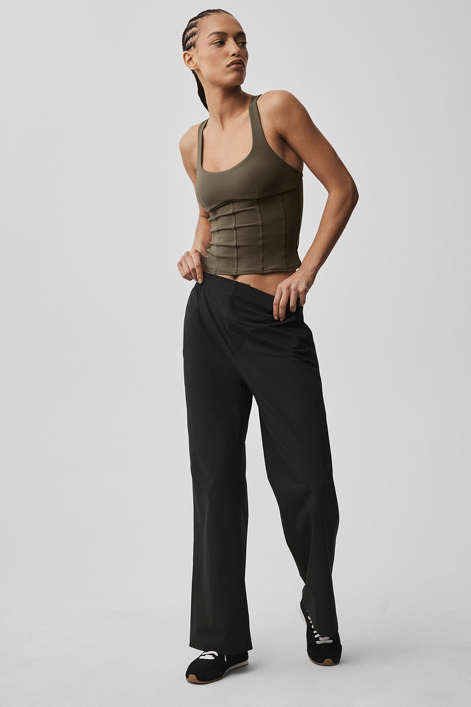 Airbrush Sparks Fly Corset Tank - Olive Tree image 5