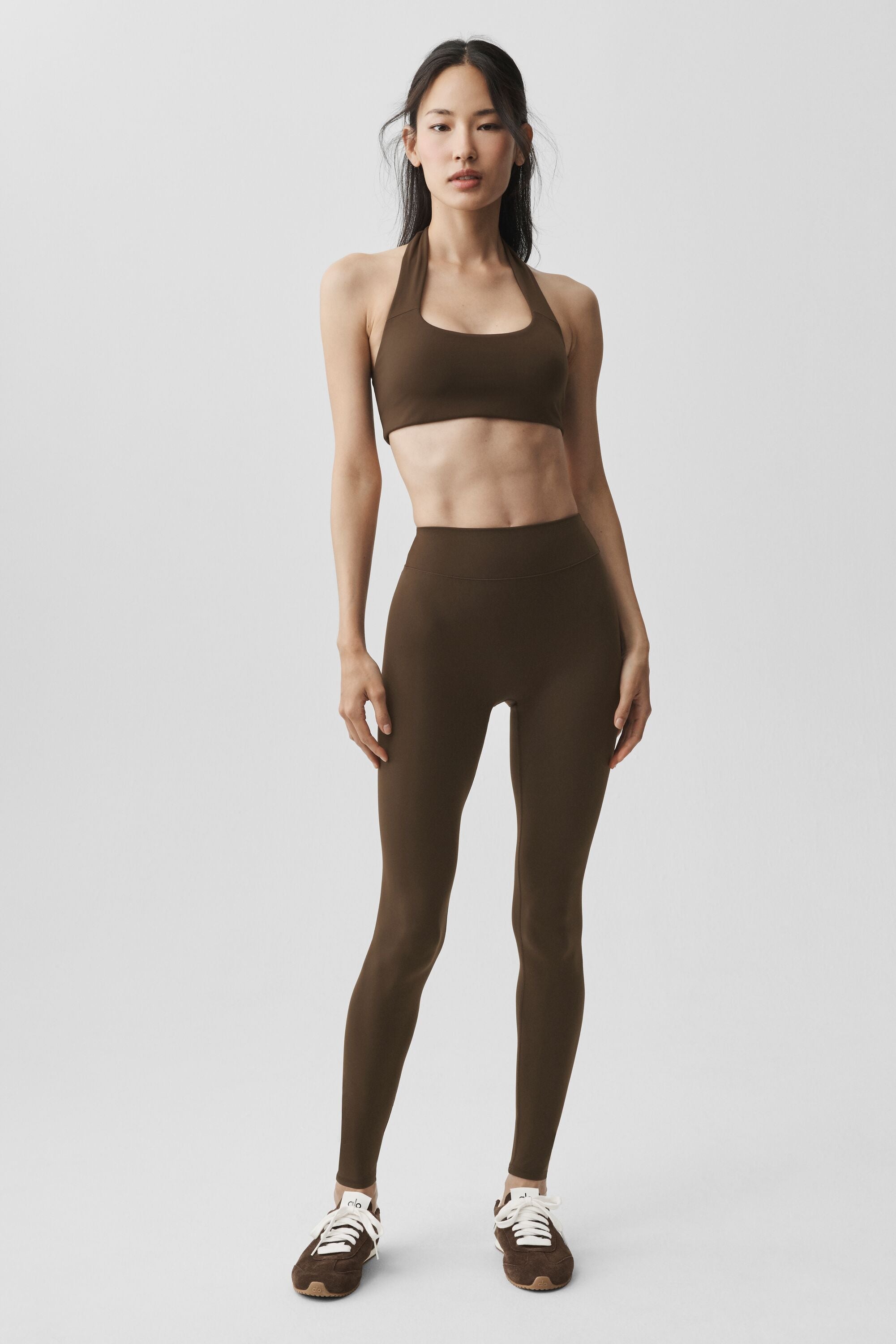 ALO Softsculpt Feel The Heat Halter Bra - Espresso image 4