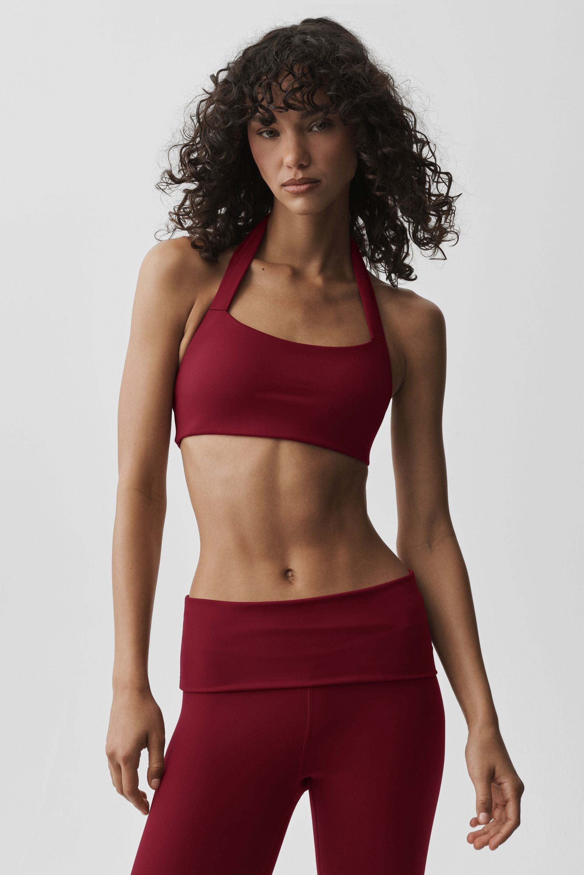 ALO Softsculpt Feel The Heat Halter Bra - Summer Romance Red image 3