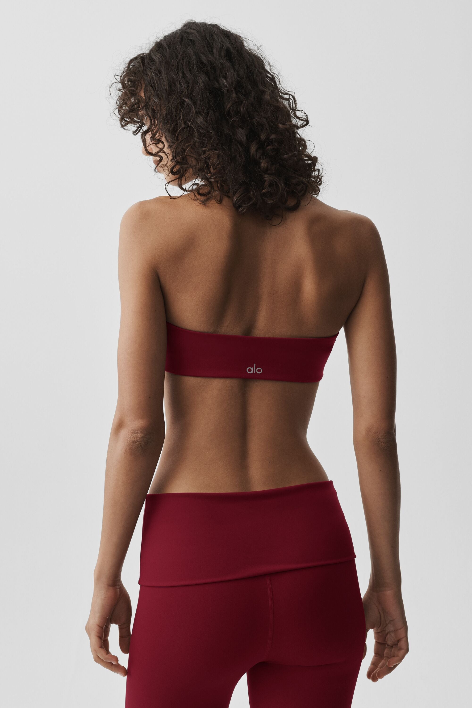 ALO Softsculpt Feel The Heat Halter Bra - Summer Romance Red image 2