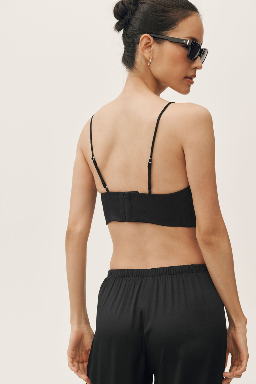 Linen Blend Riviera Bra - Black image 2