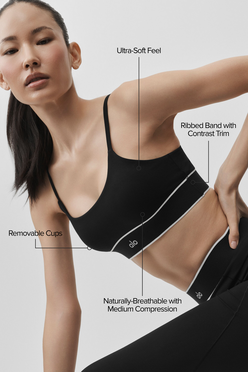 ALO Softsculpt Amp It Up Bra - Black image 2