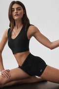 Alosoft Affection V-Neck Bra Tank - Black image 1