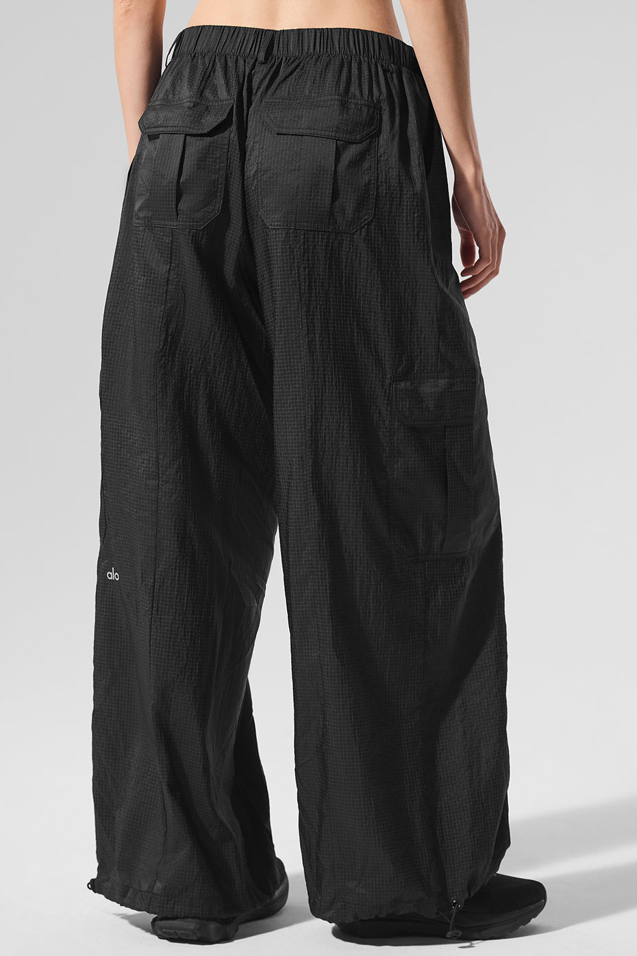 Sheer Game Time Wide Leg Jogger - Black image 3