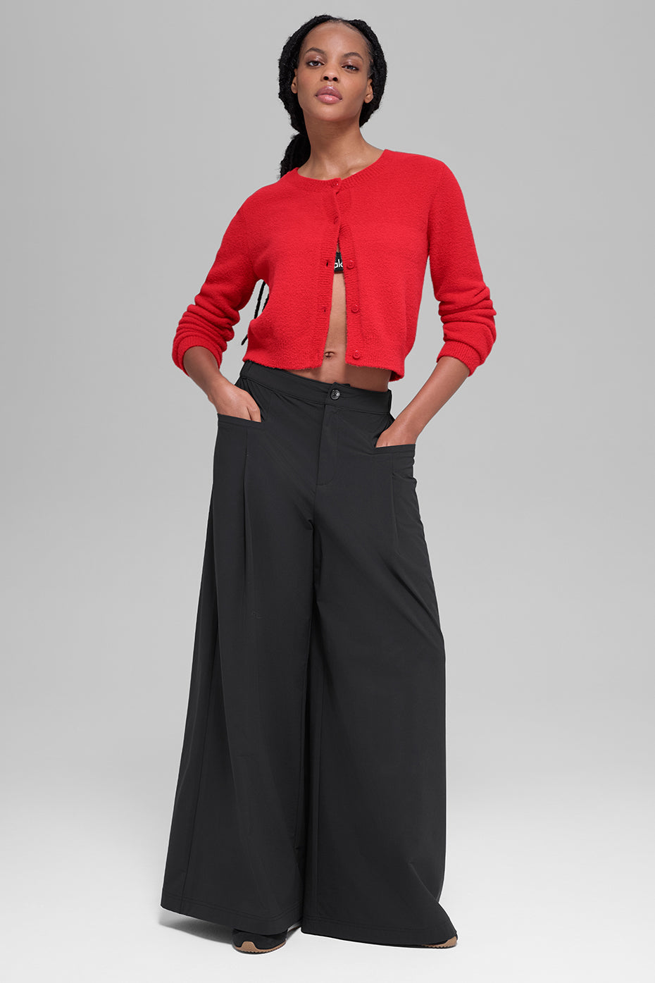 Main Act Wide Leg Trouser - Black image 1