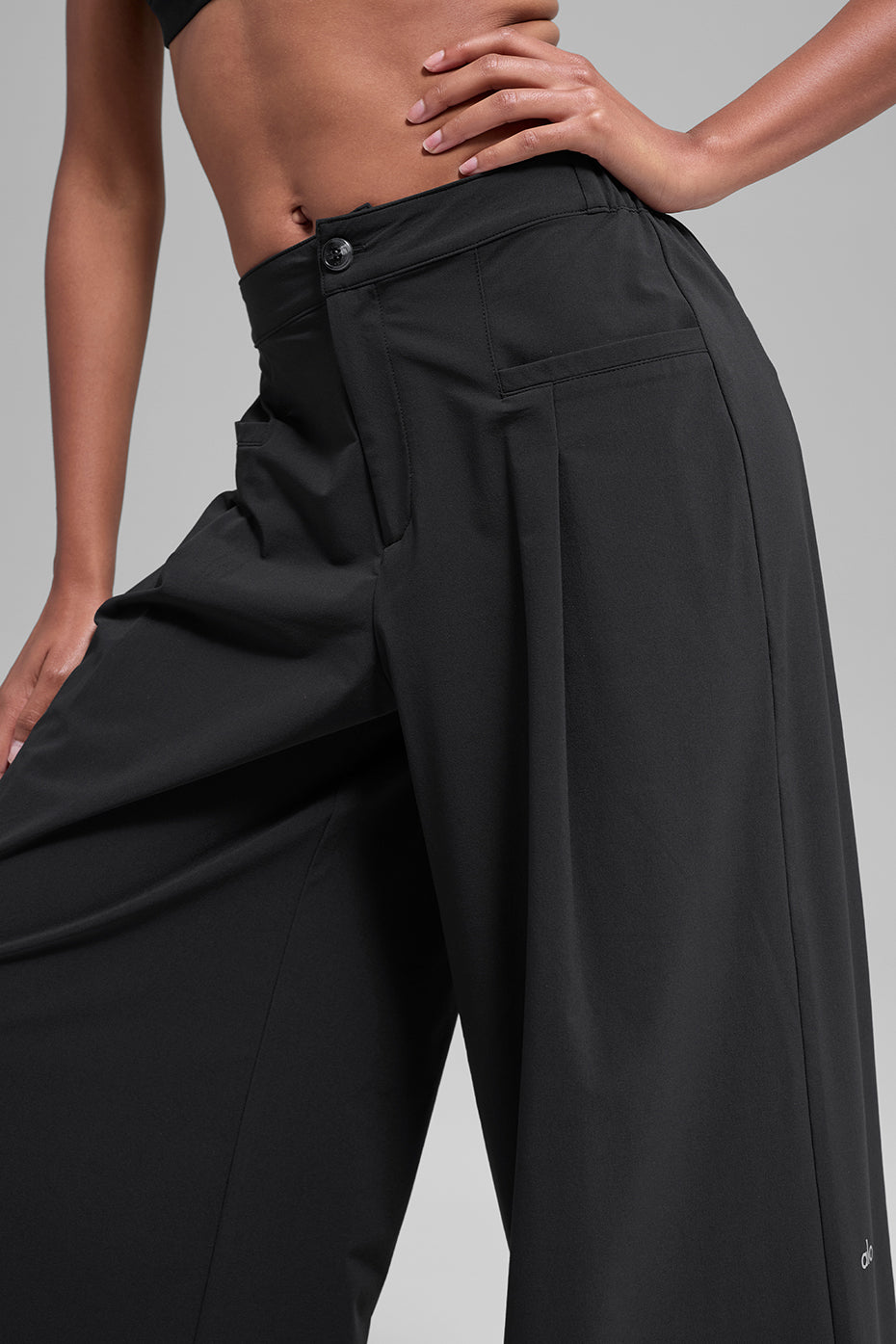 Main Act Wide Leg Trouser - Black image 3